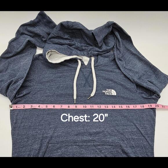 The North Face T-Shirt Hoodie Long Sleeve Large blue - Picture 6 of 9